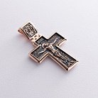 Православный крест "Распятие" (чернение) п01877 от ювелирного магазина Оникс - 4