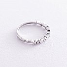 Кольцо "Сердечки" в белом золоте (бриллианты) кб0348ca от ювелирного магазина Оникс - 2