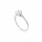 Помолвочное серебряное кольцо (фианиты) 111264 от ювелирного магазина Оникс