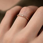 Шариковое кольцо "Мелоди" с фианитами (красное золото) к07418 от ювелирного магазина Оникс - 6