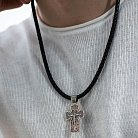 Золотой православный крест "Распятие. Архангел Михаил" п02759 от ювелирного магазина Оникс - 1