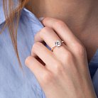 Серебряное кольцо с фианитом 111898 от ювелирного магазина Оникс - 1