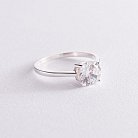 Серебряное кольцо с фианитом 111898 от ювелирного магазина Оникс