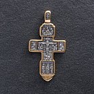 Серебряный крестик с позолотой "Распятие. Благоразумный Разбойник" 131463 от ювелирного магазина Оникс