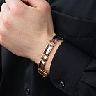 Мужской золотой браслет (гематит) б05269 от ювелирного магазина Оникс - 3