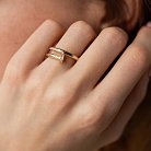 Кольцо "Гвоздь" с бриллиантами (желтое золото) кб0476м от ювелирного магазина Оникс - 2