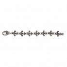Мужской серебряный браслет "Лилии" tllilies от ювелирного магазина Оникс - 1