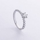 Помолвочное кольцо с бриллиантами (белое золото) 222091121 от ювелирного магазина Оникс