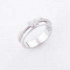 Серебрянное кольцо с фианитами 111992 от ювелирного магазина Оникс