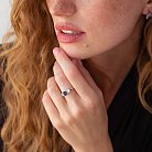 Золотое кольцо с сапфиром и бриллиантами кб02896 от ювелирного магазина Оникс - 6