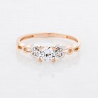 Золотое помолвочное кольцо с фианитами к04903 от ювелирного магазина Оникс - 2