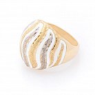 Эксклюзивное золотое кольцо с эмалью к03158 от ювелирного магазина Оникс - 1