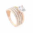Золотое кольцо с фианитами к05356 от ювелирного магазина Оникс