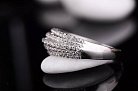 Срібний перстень з фіанітами Україна (родій) 111271 от ювелирного магазина Оникс - 4