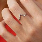 Двойное серебряное кольцо "Капелька" с кварцом и фианитами GS-01-004-6410 от ювелирного магазина Оникс - 3