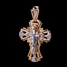 Серебряный православный крест с распятием 132505 от ювелирного магазина Оникс