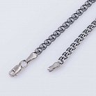 Серебряная черненая цепочка плетение Лав 10363 от ювелирного магазина Оникс - 1