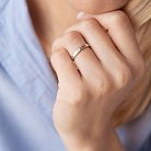 Золотое кольцо с фианитами к02950 от ювелирного магазина Оникс - 4