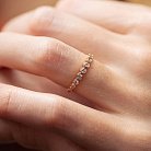 Золотое кольцо с фианитами к07571 от ювелирного магазина Оникс - 3