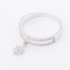 Срібний перстень із зірочкою в фіаніти 111971 от ювелирного магазина Оникс - 1
