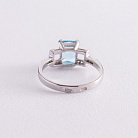 Серебряное кольцо (фианиты, кварц) 1520/1р-QSWB от ювелирного магазина Оникс - 3