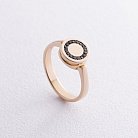 Золотое кольцо с черными бриллиантами 234543122 от ювелирного магазина Оникс