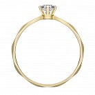 Золота заручальна каблучка з діамантом zberdh108 от ювелирного магазина Оникс - 4