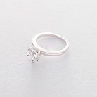 Серебряное помолвочное кольцо с фианитом 111864 от ювелирного магазина Оникс - 4