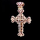 Золотой православный крест с эмалью п00579 от ювелирного магазина Оникс