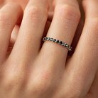 Золотое кольцо с дорожкой черных бриллиантов 229781122 от ювелирного магазина Оникс - 4
