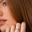 Золотое кольцо "Сердечко" с бриллиантами кб0550nl от ювелирного магазина Оникс - 2
