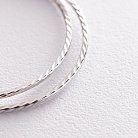 Серьги - кольца в белом золоте (4.6 см) с07142 от ювелирного магазина Оникс - 2