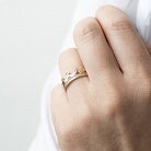 Золотое кольцо "Корона" (фианиты) к05492 от ювелирного магазина Оникс - 2