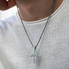 Срібний хрест з чорнінням 132346 от ювелирного магазина Оникс - 2