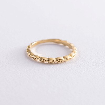 Серебряное кольцо с позолотой 112531