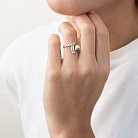 Серебряное кольцо "Ножка младенца" с фианитами 111711 от ювелирного магазина Оникс - 1