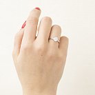 Серебряное кольцо с фианитом 111123 от ювелирного магазина Оникс - 1
