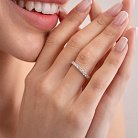 Кольцо в белом золоте с бриллиантами 221101121 от ювелирного магазина Оникс - 4