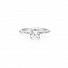 Серебряное помолвочное кольцо с фианитами 111293 от ювелирного магазина Оникс - 3