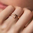 Кольцо "Гвоздь" с бриллиантами (красное золото) кб0474м от ювелирного магазина Оникс - 3