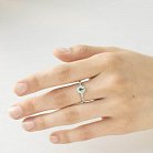 Помолвочное кольцо с бриллиантами и изумрудом к252 от ювелирного магазина Оникс - 6