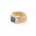 Эксклюзивное золотое кольцо с фианитами к03624 от ювелирного магазина Оникс - 1