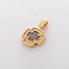 Серебряный крестик "Архангел Михаил" с позолотой 131978 от ювелирного магазина Оникс - 1