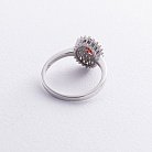 Серебряное кольцо с пиропом и фианитами GS-01-086-4110 от ювелирного магазина Оникс - 4