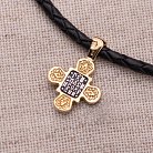Серебряный крестик (позолота, чернение, эмаль) 132389 от ювелирного магазина Оникс - 3
