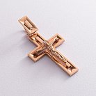 Золотой крест с распятием п01607 от ювелирного магазина Оникс