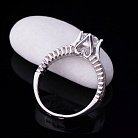 Срібний перстень (фіаніти, родій) 111206 от ювелирного магазина Оникс - 1