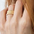 Широкое кольцо "Энид" в желтом золоте к07359 от ювелирного магазина Оникс - 13