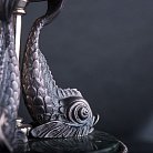 Фруктовница "Дельфины" из серебра и мрамора, ручная работа сер00003 от ювелирного магазина Оникс - 3