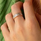 Обручальное кольцо "Вышиванка" в красном и белом золоте 223831100 от ювелирного магазина Оникс - 3
